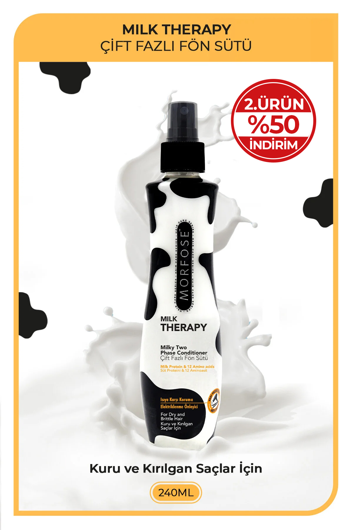 Morfose Milk Therapy Fön Suyu 240 ml - Isıya Karşı Koruma