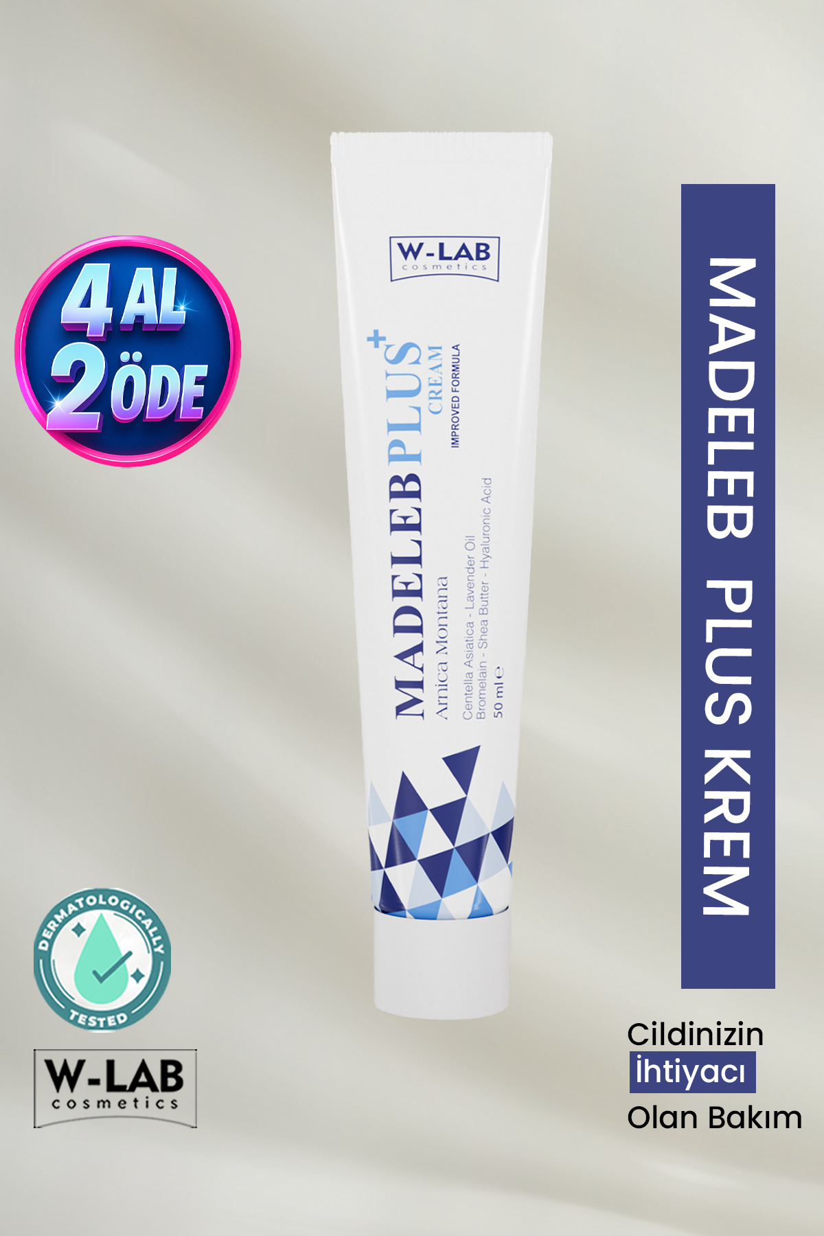 W-Lab Kozmetik Madeleb Plus Krem 50 ml