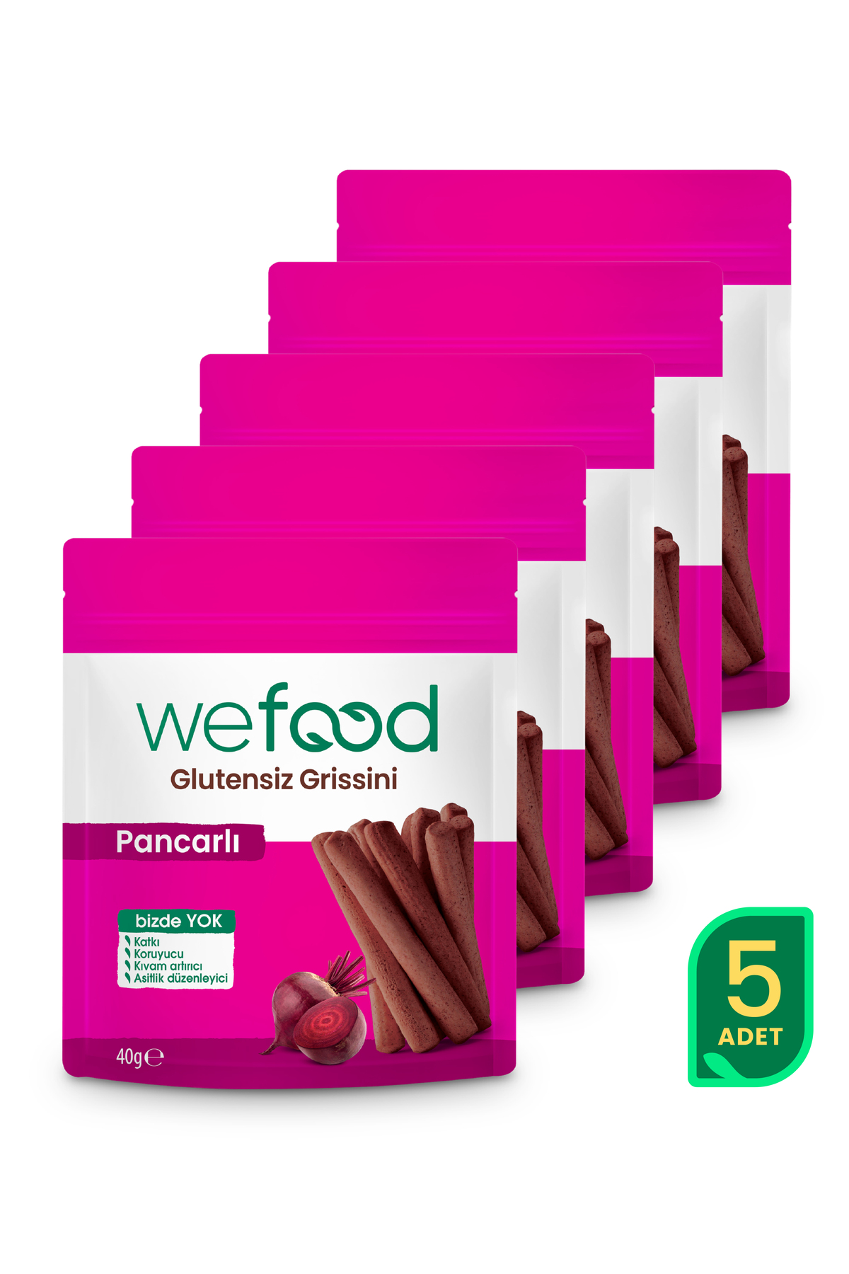 Wefood Glutensiz Grissini Pancarlı 40 g 5'li