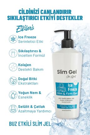 SLİM GEL Selülit ve Çatlak Karşıtı Bölgesel İncelme ve Sıkılaştırıcı Buz İce ...