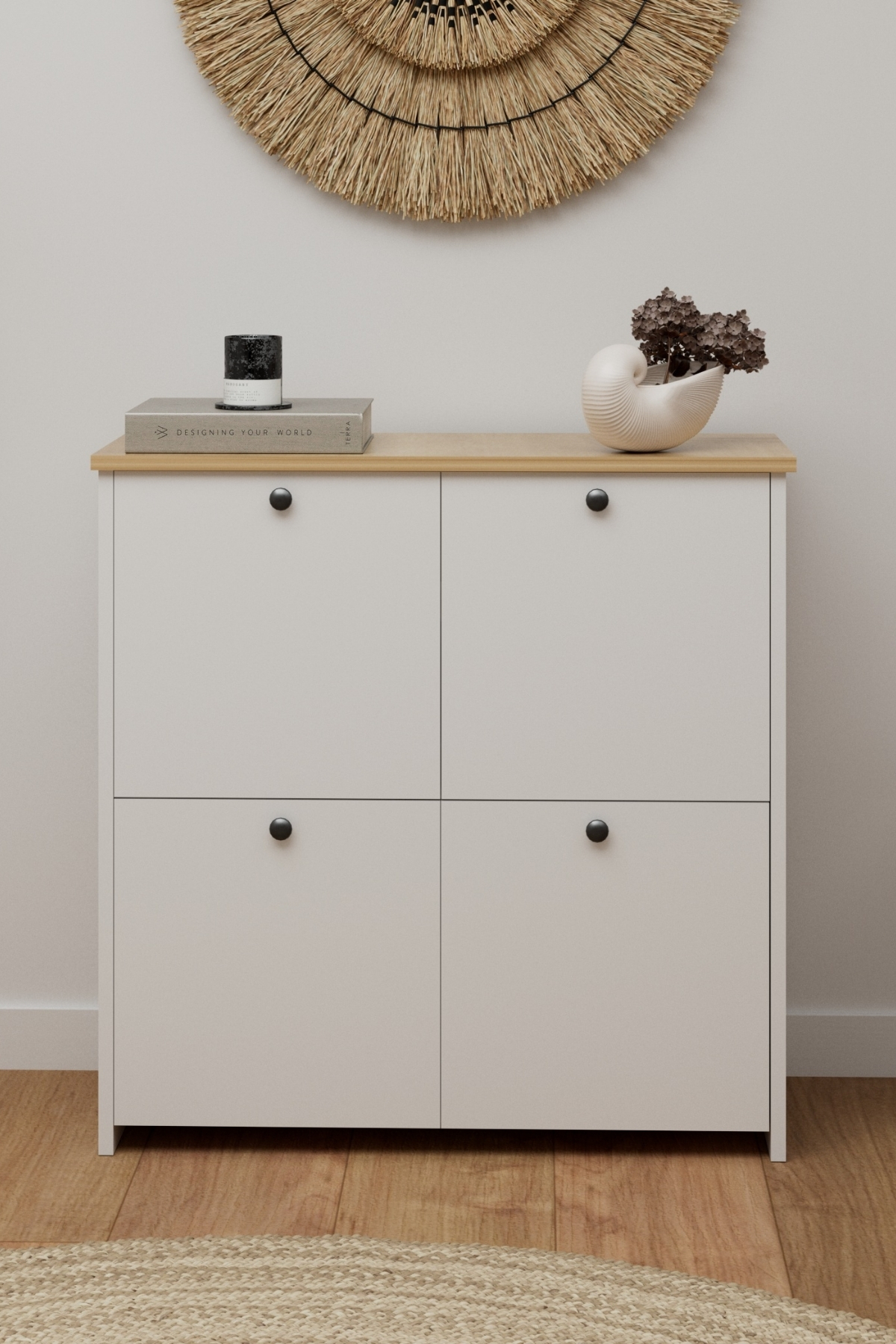 Monte Sehpa Beyaz Cube Ayakkabılık Country Ayakkabılık Cube Ayakkabılı