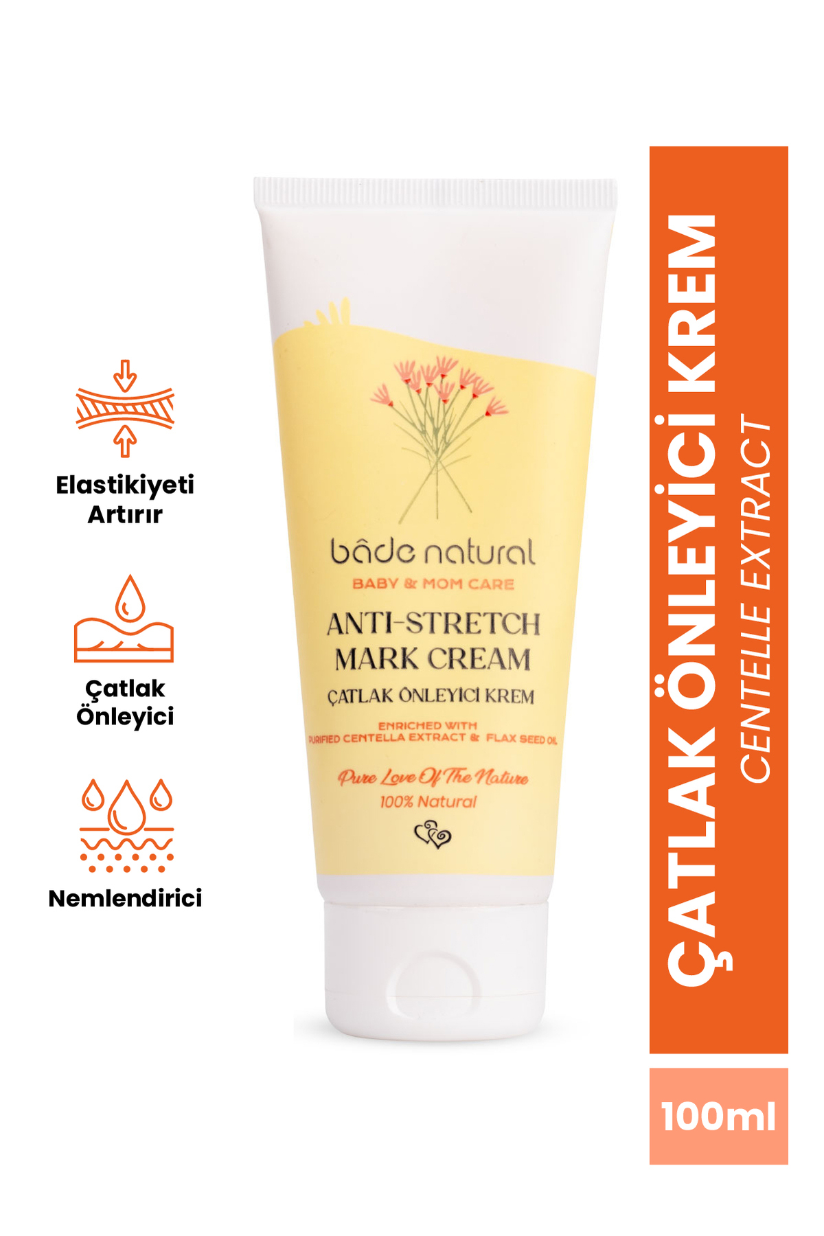 Bade Natural Çatlak Önleyici ve Nemlendirici %100 Doğal Vücut Kremi 100 ml — BN.0358