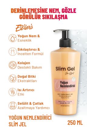 SLİM GEL Selülit ve Çatlak Karşıtı & Yoğun Nemlendirici Slim Jel – Kolajen De...