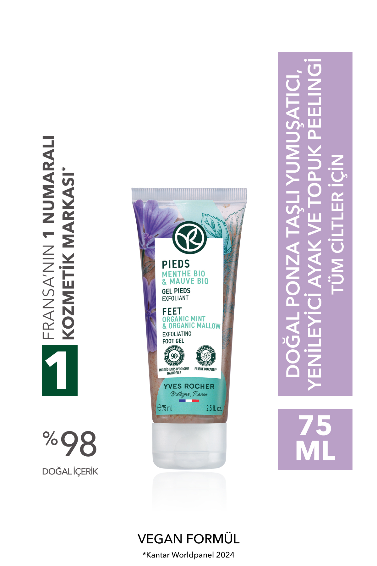 Yves Rocher Ayak ve Topuk Peelingi - Yumuşatıcı Yenileyici-75 ml-21116