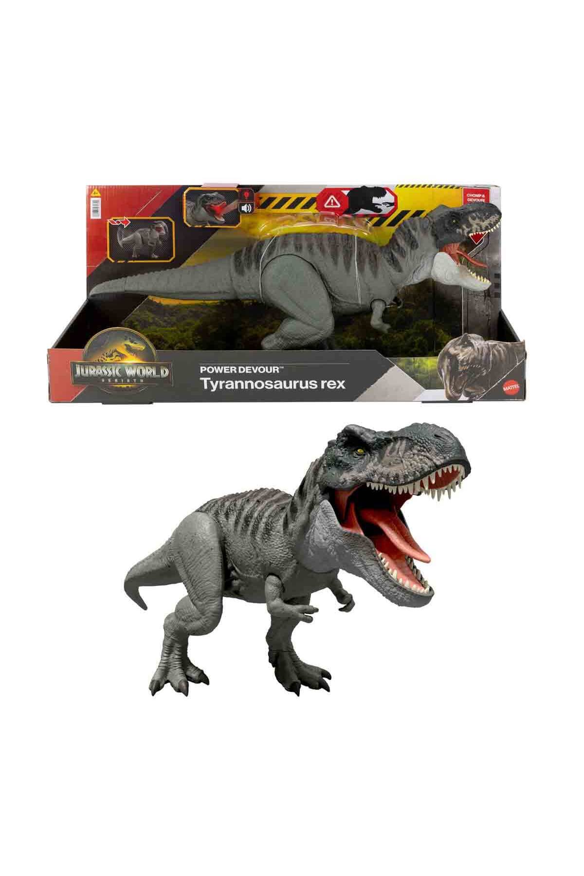 コレクション 1882 IUS IIII D G BRITANNIAR REX FD Mattel Jurassic World Sesli ve Işıklı Tyrannosaurus Rex Figürü 53