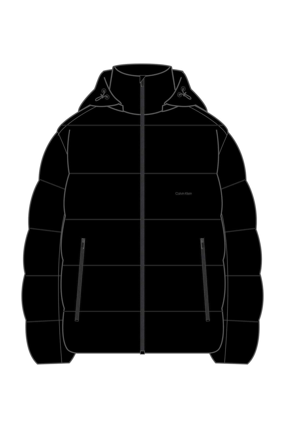 کلوین کلاین پف کننده کانال دار براق LS مدل JKT