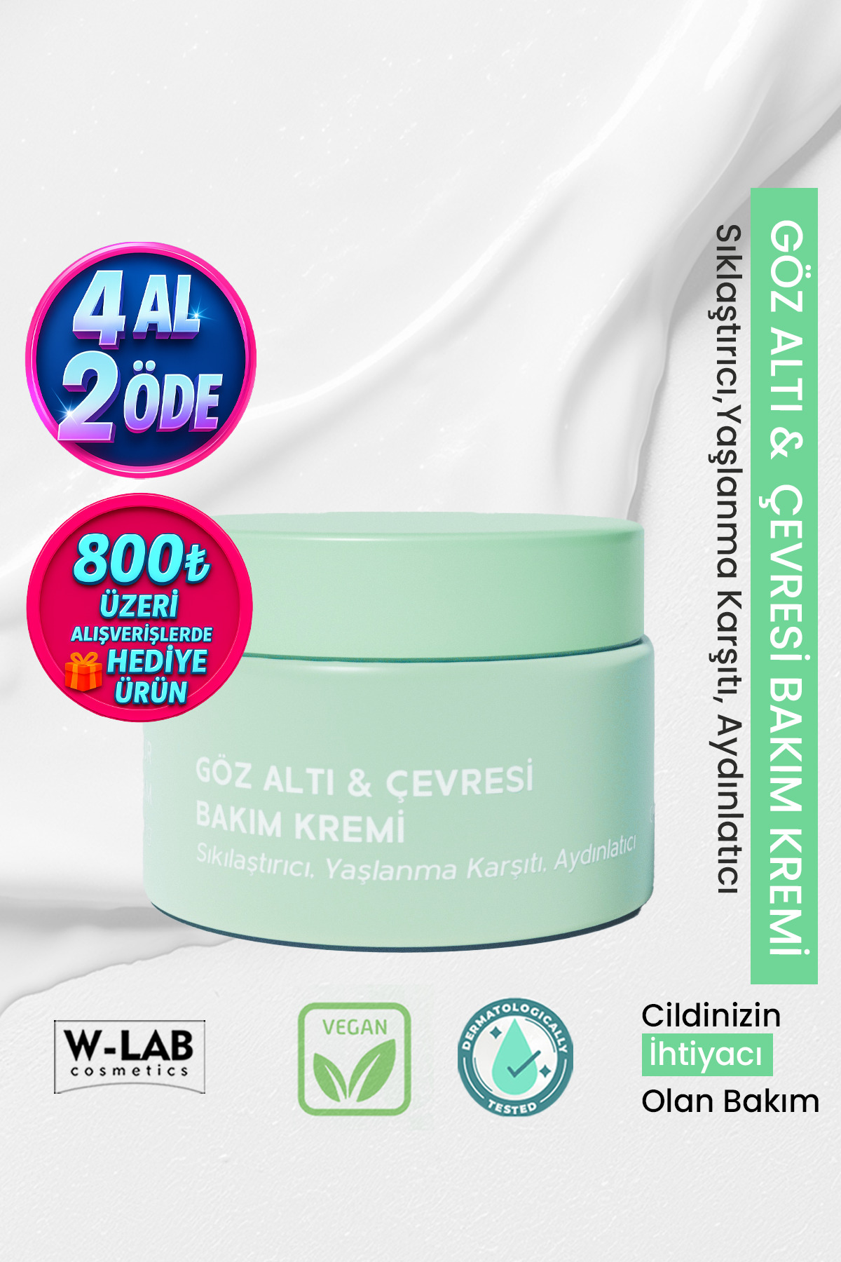 W-Lab Kozmetik Göz Altı ve Çevresi Bakım Kremi 50 ml
