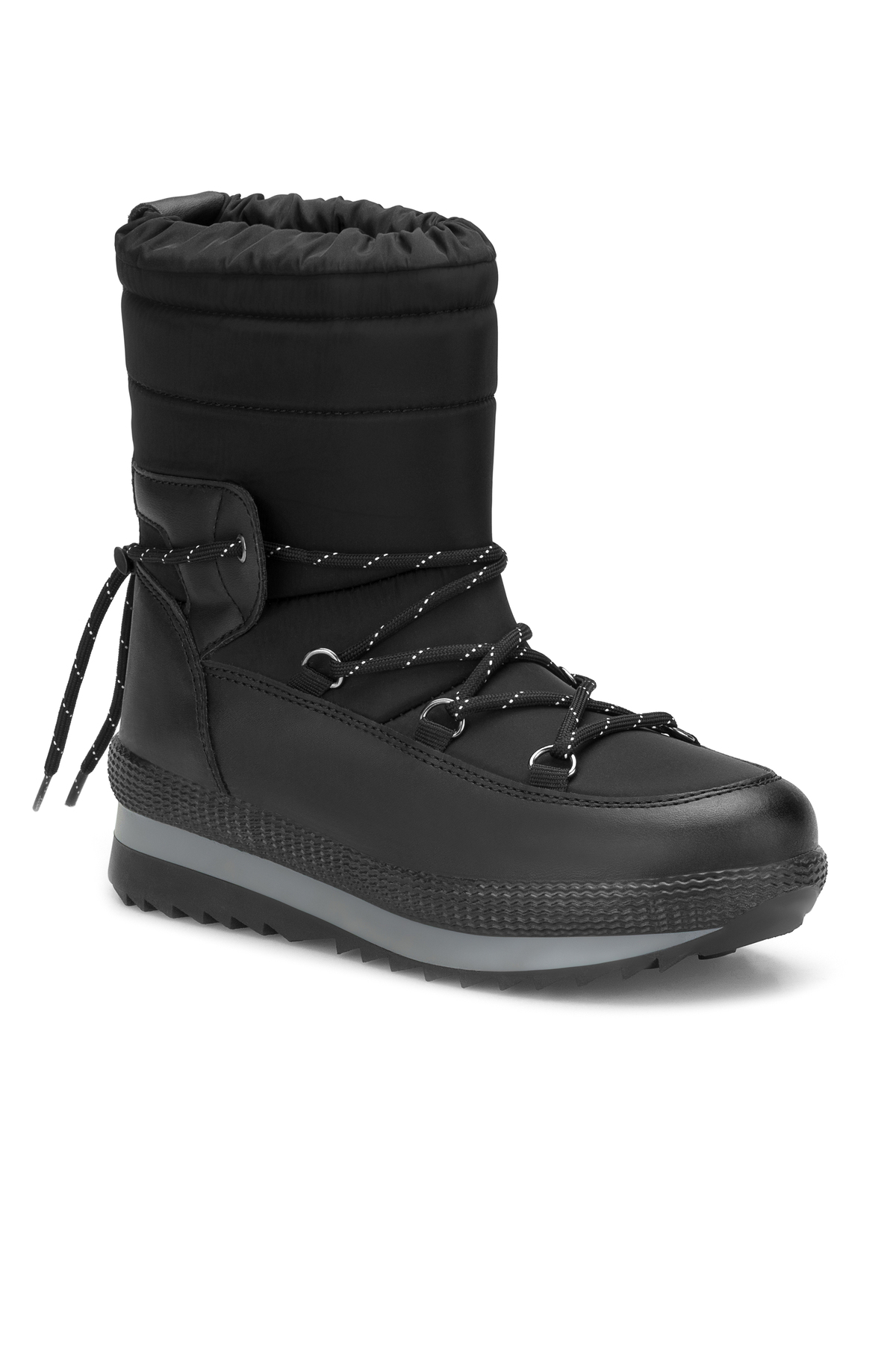 DS.Arven Women's Black Lace-Up Boots Casual Winter Shoes
