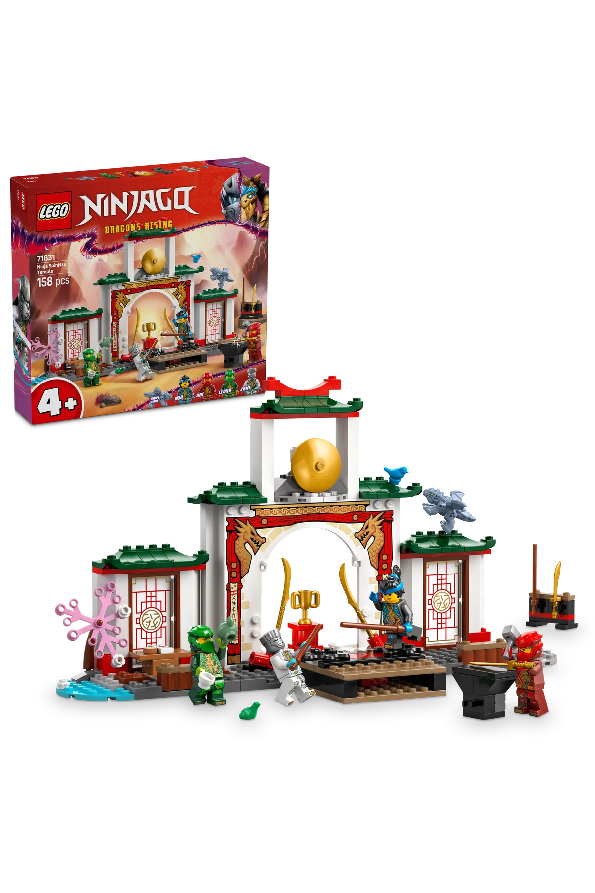 لگو ® NINJAGO® معبد نینجای اسپینجیتزو ۷۱۸۳۱ - مجموعه اسباب‌بازی‌های خلاقانه برای ساختنی‌های کودکان ۴ سال به بالا (۱۵۸ قطعه)