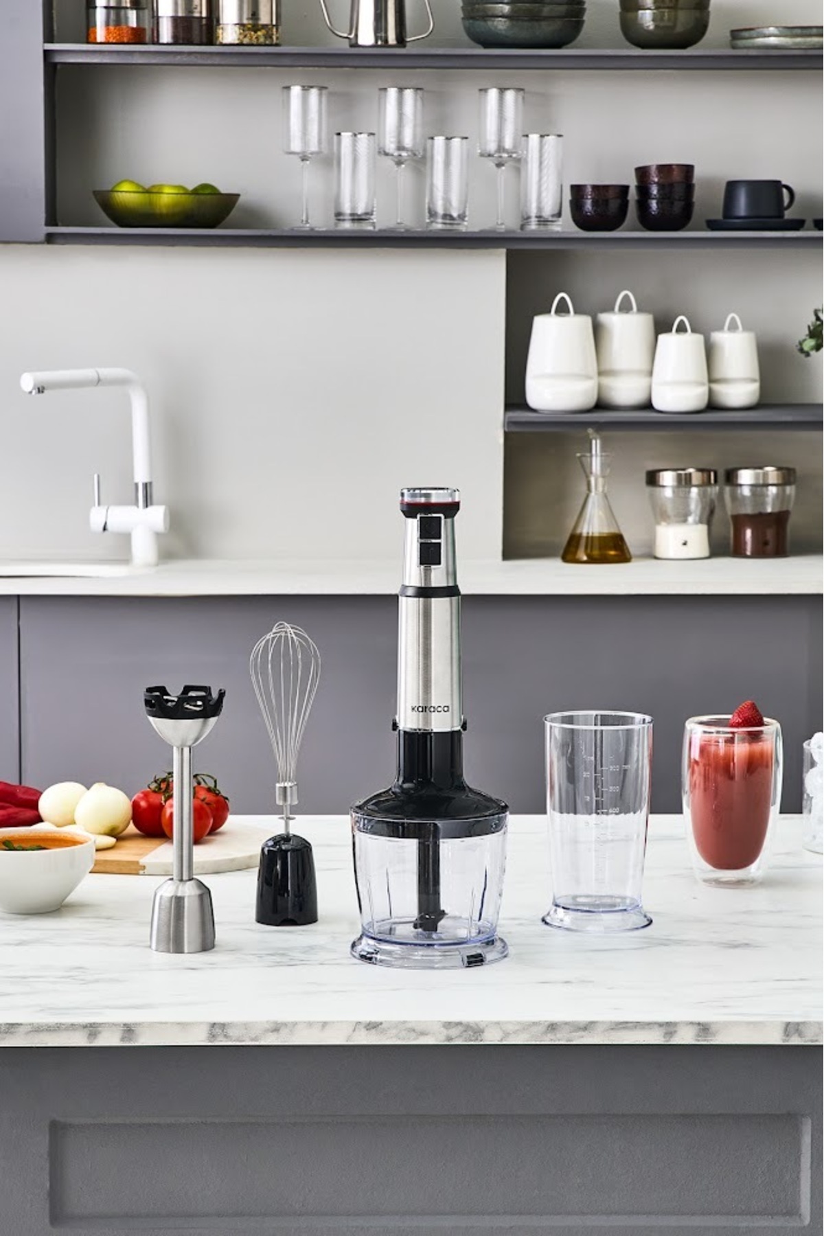 Karaca Inox Quick Mix Hız Ayarlı 1300W El Blender Set - 9637B