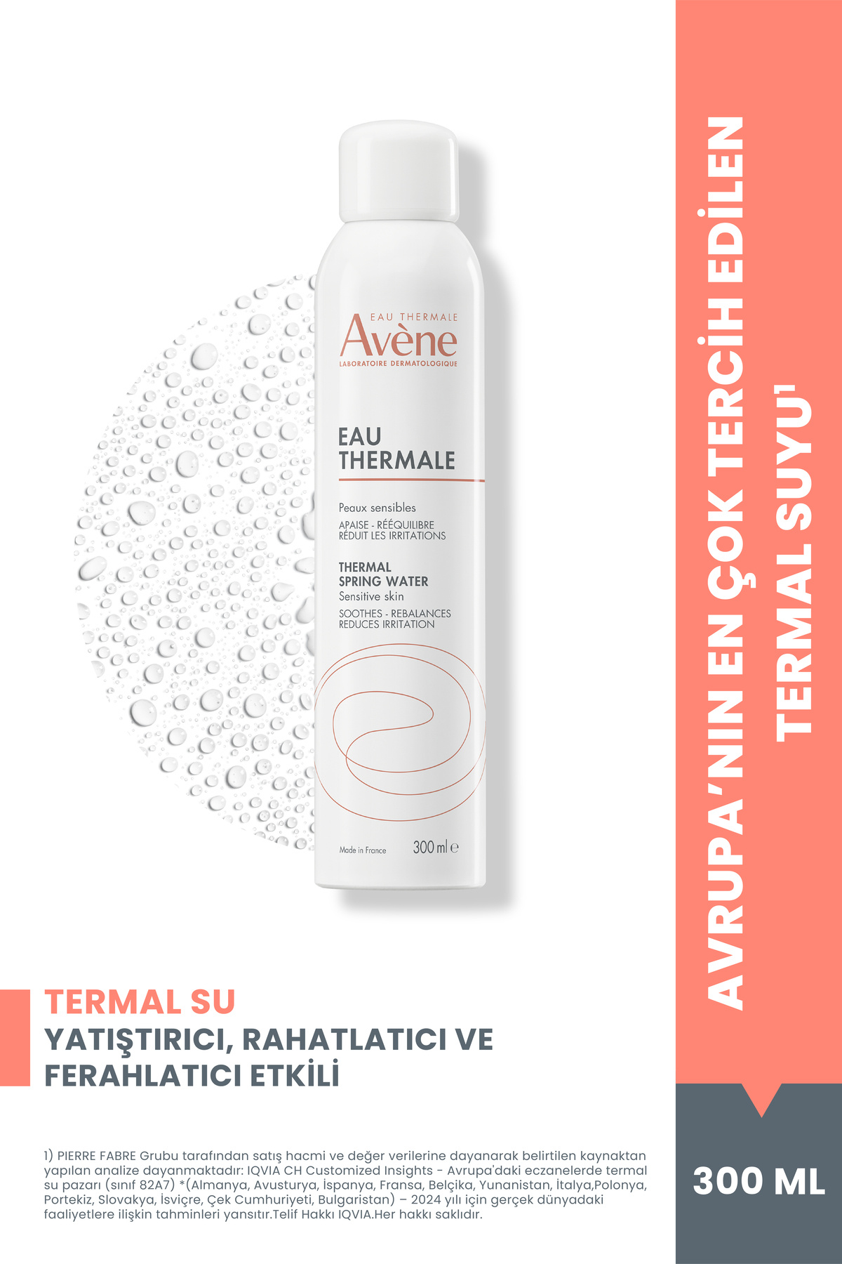 Avene Yatıştırıcı, Rahatlatıcı ve Ferahlatıcı Termal Su 300 ml