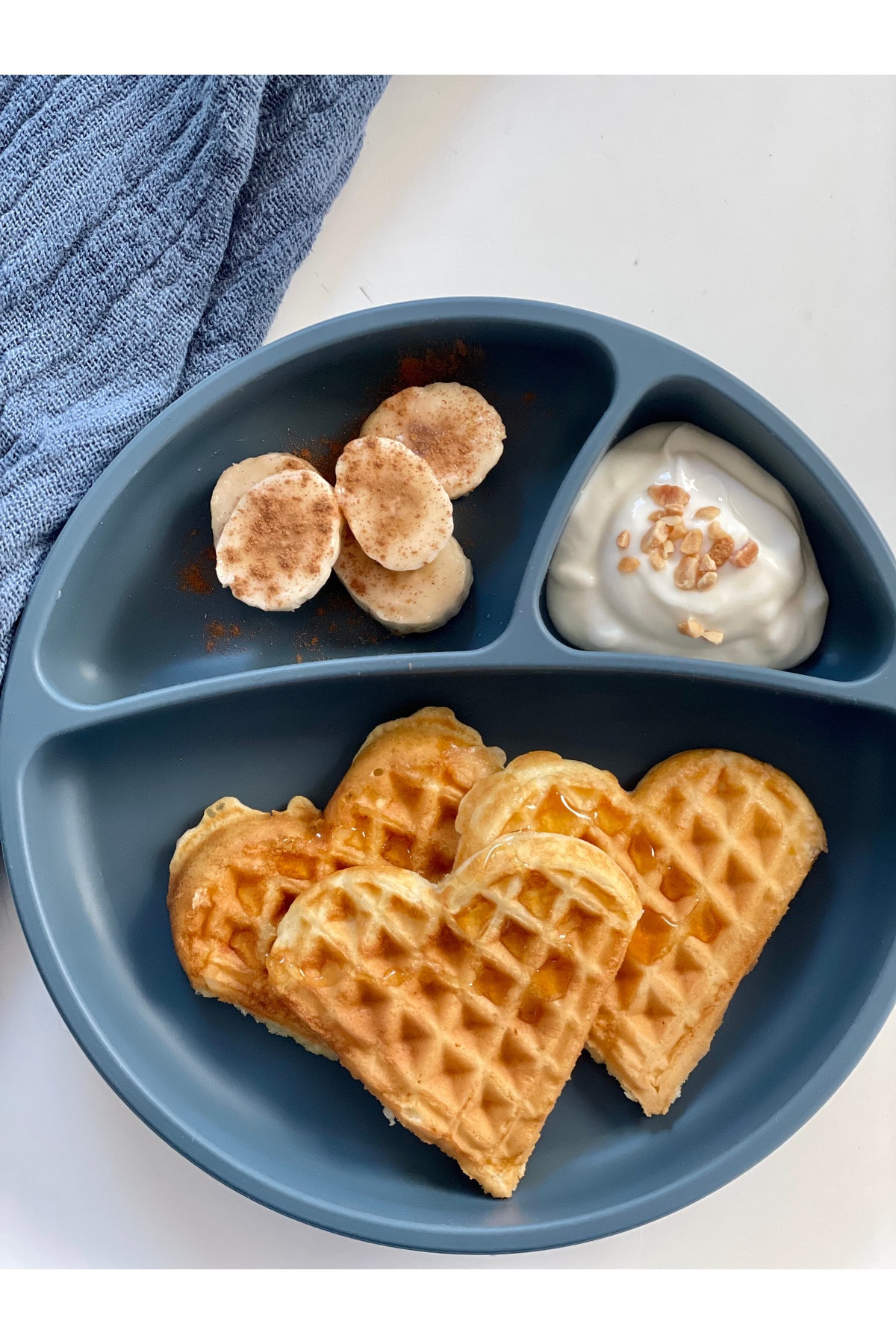 OiOi Deep Blue Beşli Set (önlük+tabak+kase+bardak+kaşık) fotoğrafı 5 (önizleme)