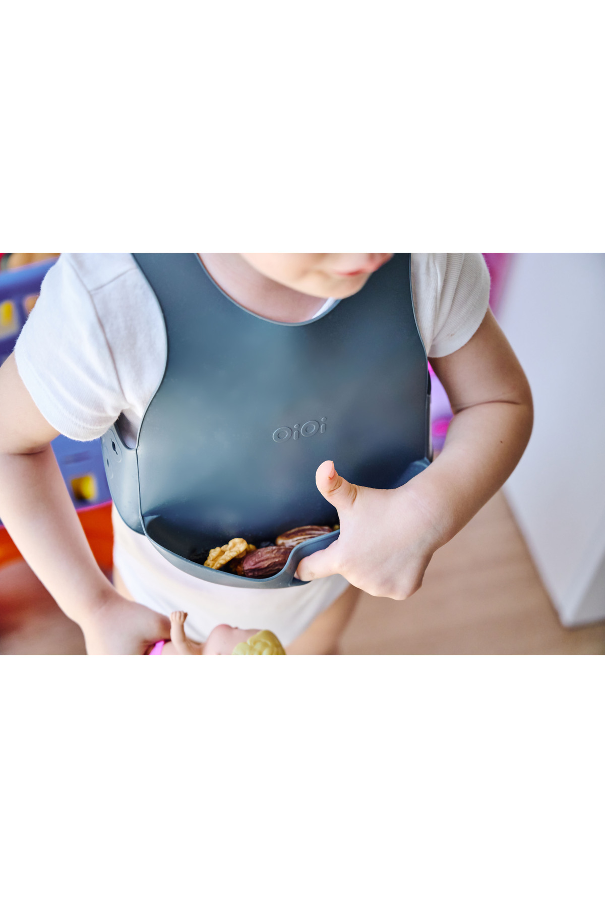 OiOi Deep Blue Beslenme Seti(önlük+tabak+kaşık) fotoğrafı 3 (önizleme)
