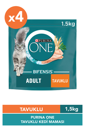 Purina One Kuru Kedi Maması Tavuklu Yetişkin Kediler 1,5 KgX4