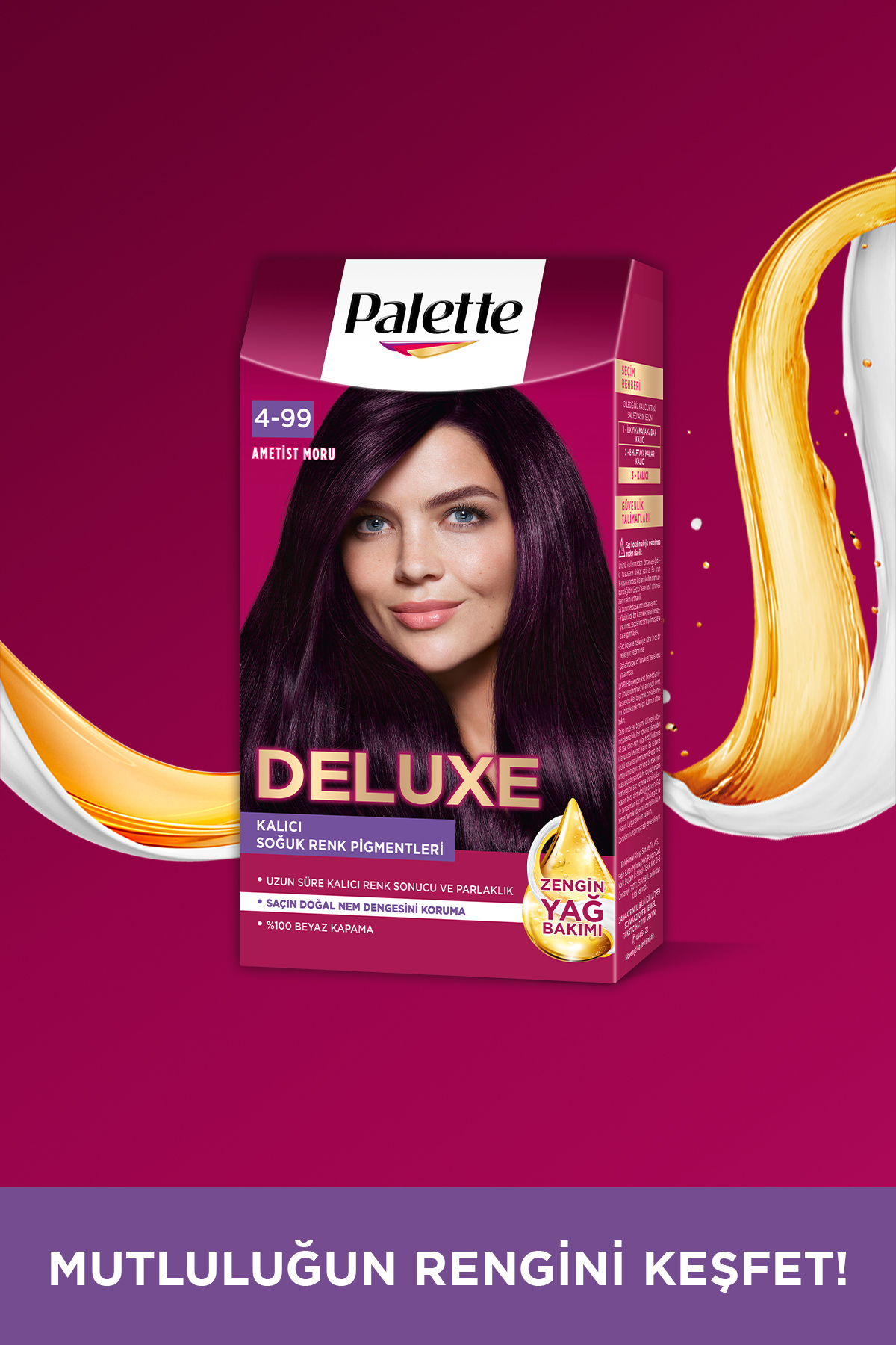 رنگ مو زنانه – مردانه بنفش پلتPalette | PLTDLXBY اورجینال - تصویر 9