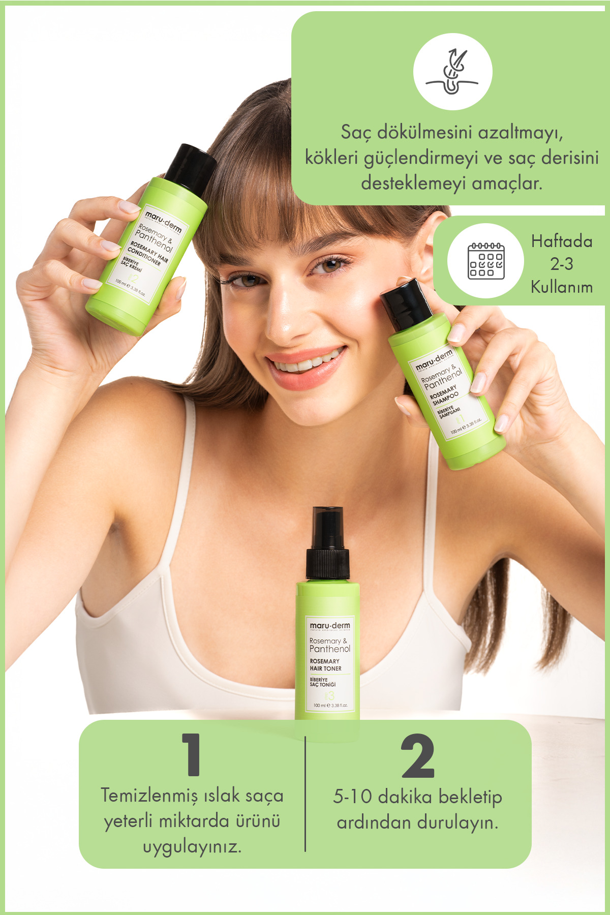 Seyahat Boy - Biberiye Saç Bakım Kremi 100 ml | Tüm Saç Tipleri | Vegan — 8682397031847 — تصویر 4 از 4