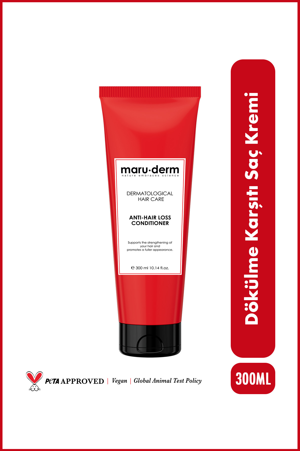 Maru.Derm Saç Kremi | Saç Dökülme Karşıtı Saç Kremi 300 ML | Tüm Saç Tipleri | Vegan