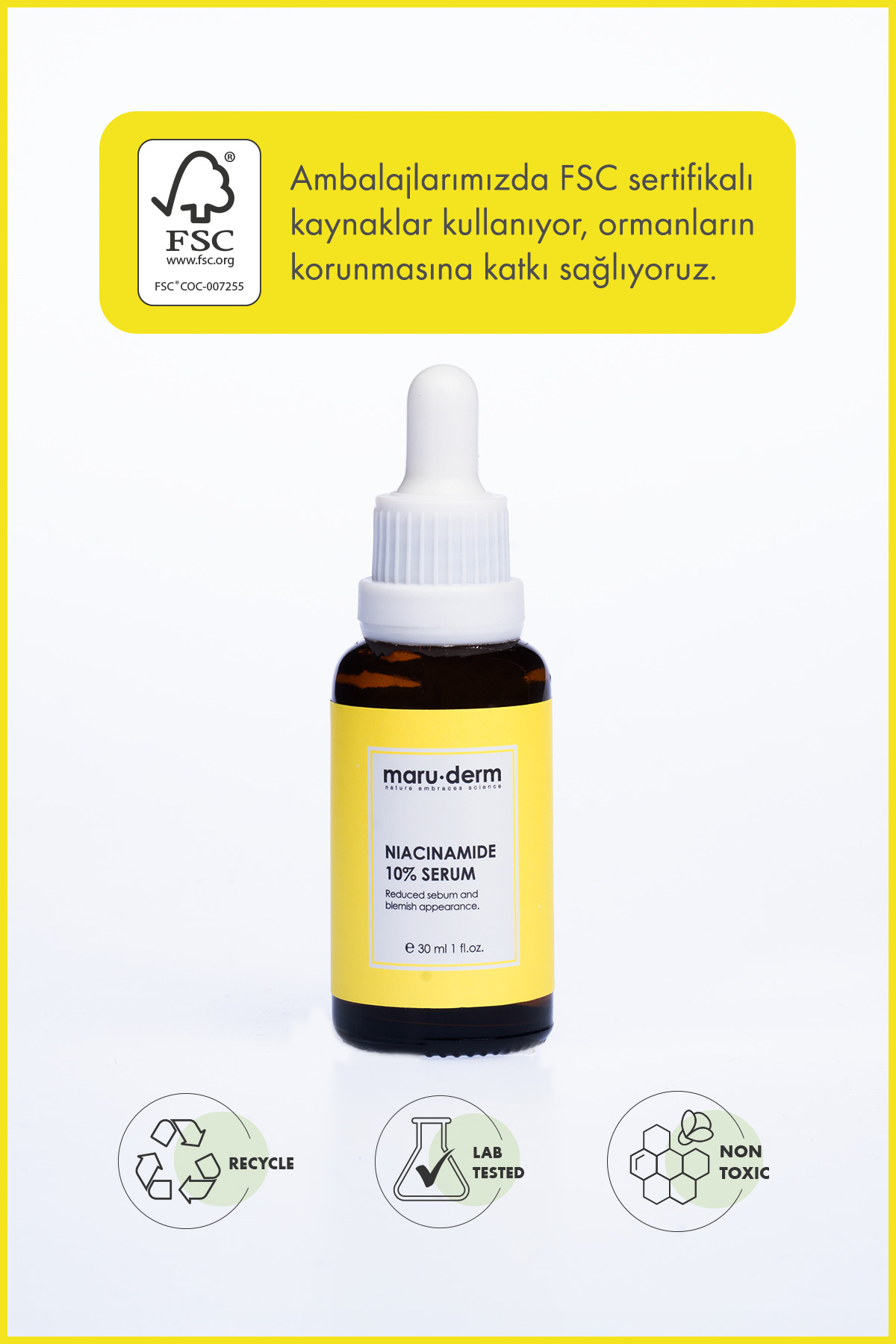 Niacinamide %10 + Hyalüronik Asit + Panthenol Cilt Bakım Serumu 30 ML — 8682397030772 — تصویر 6 از 6
