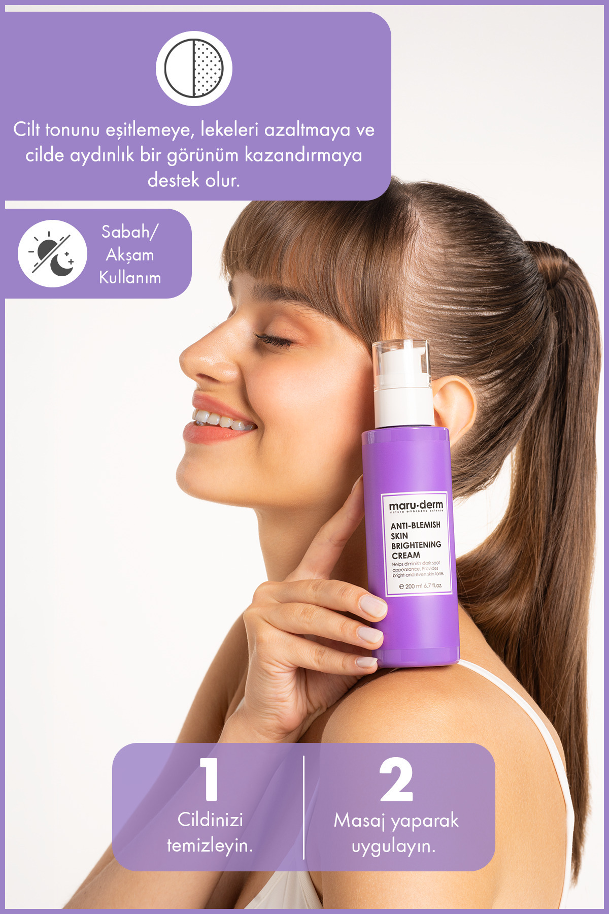 Leke Karşıtı Cilt Beyazlatıcı Yüz Bakım Kremi 200 ML — 8682397030680 — تصویر 4 از 6
