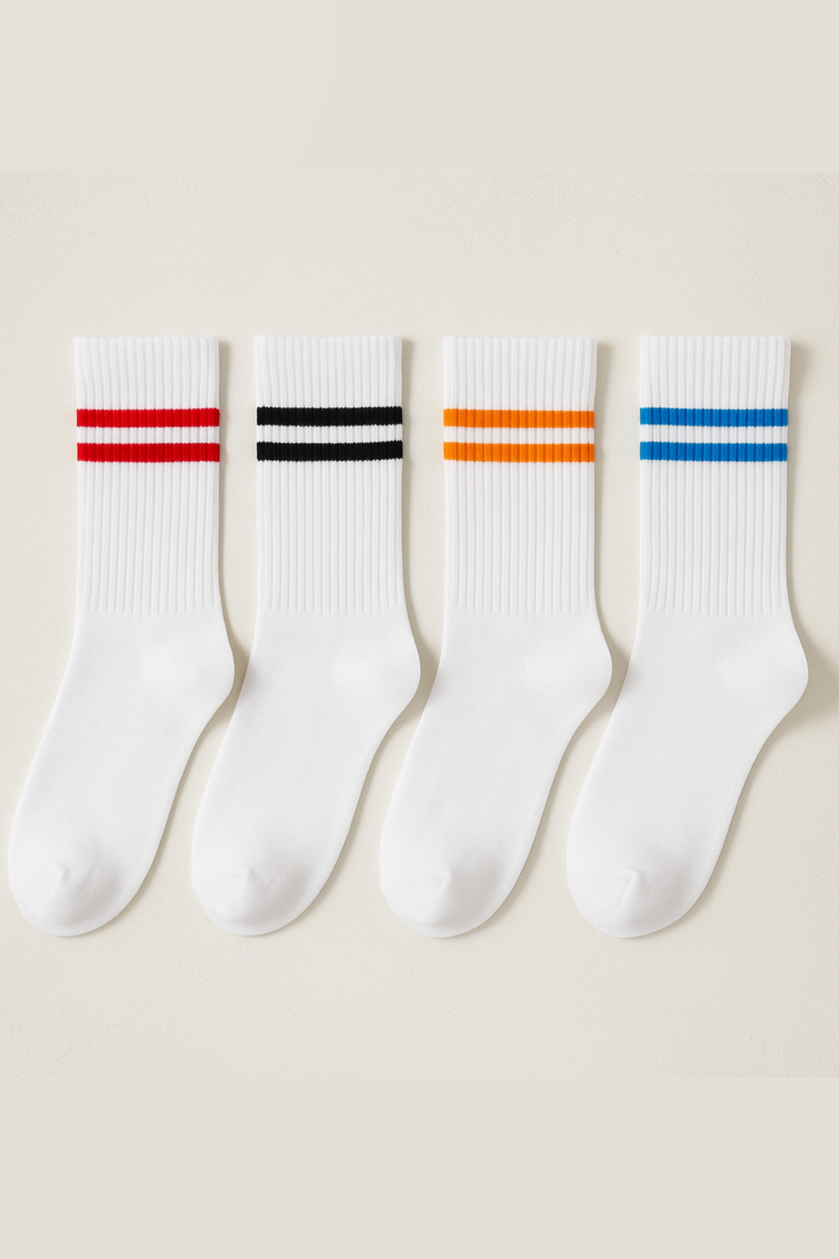 Katia&Bony 4'lü Paket Şeritli Soket Çorap Desenli