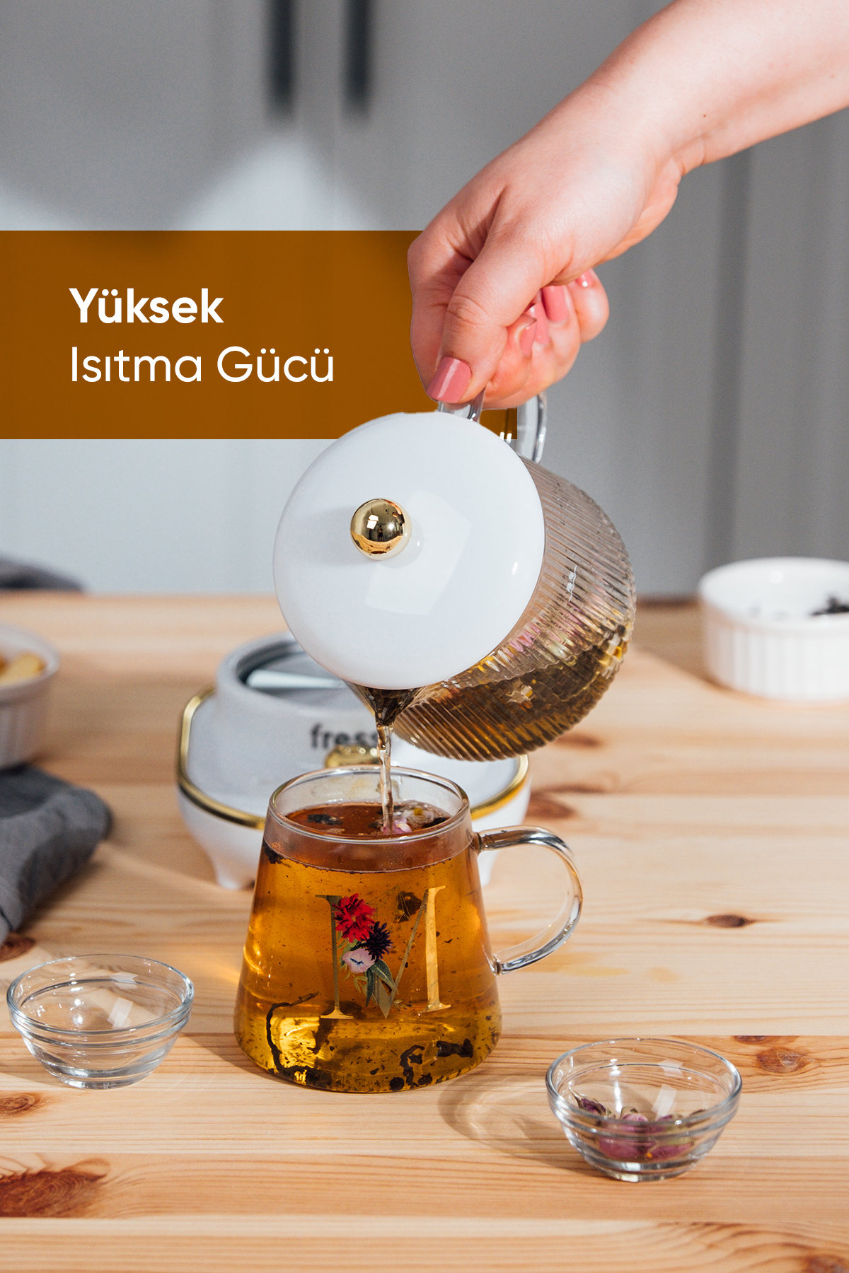 کتری برقی چند کاره Cam Su Isıtıcı مدل Ysb-gc03 Venice سفید 600ml