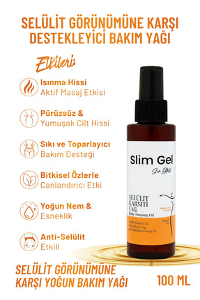 SLİM GEL Selülit Karşıtı – Sıkılaştırıcı & Pürüzsüzleştirici Nemlendirici Vüc...