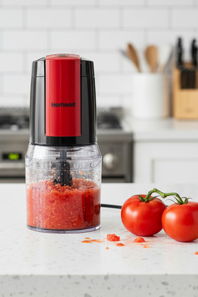 HOMEND Robochop 2110h Doğrayıcı Siyah Kırmızı