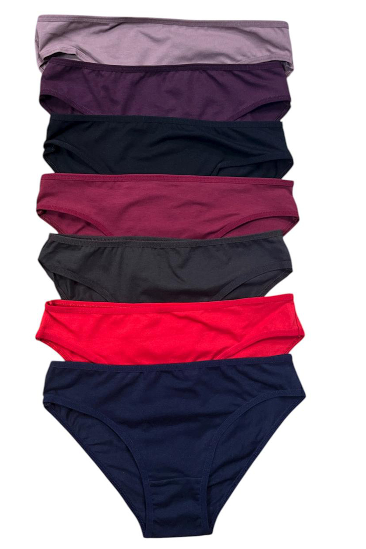 Nicoletta Жіночі трусики, 7 штук в упаковці, з еластаном, бордові, бавовняні