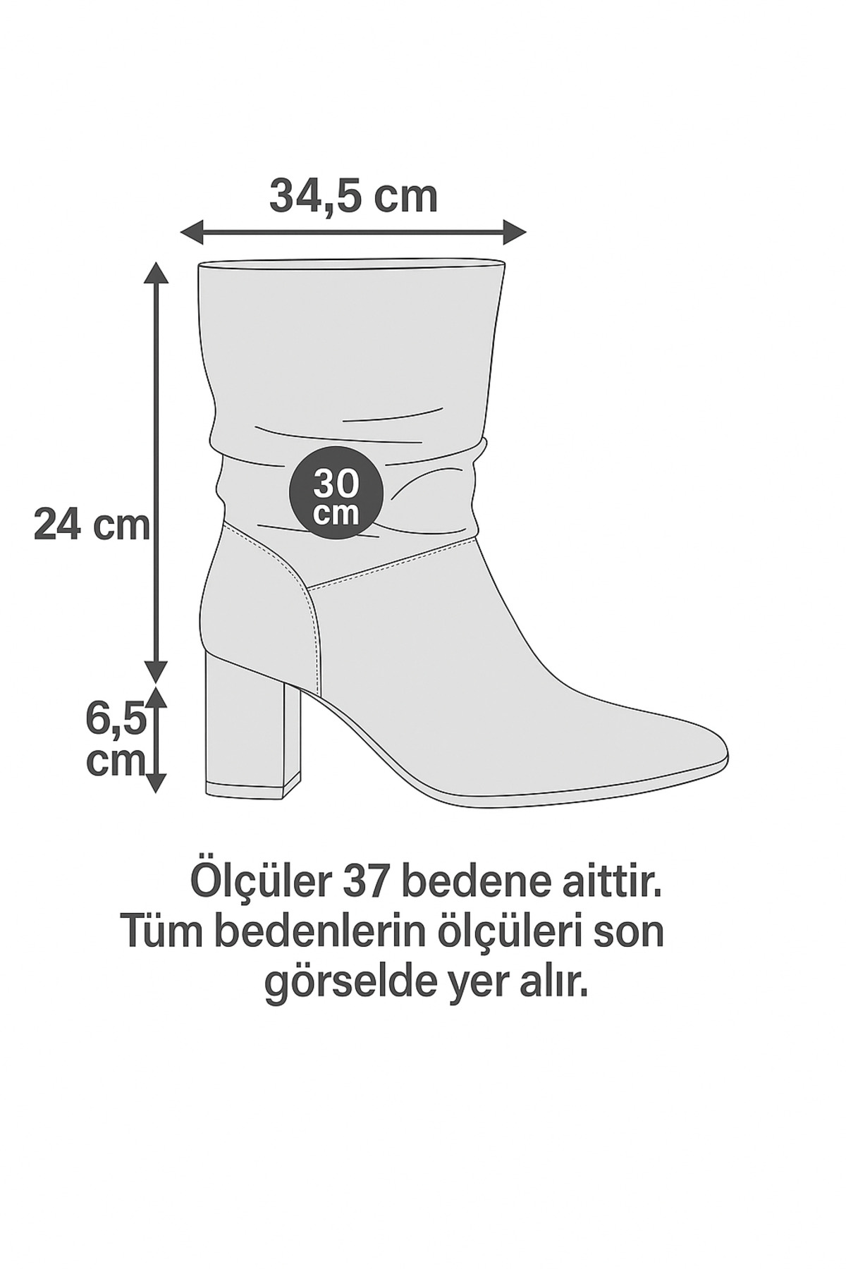Beyond   Kadın Kahverengi Cristina Katlama Detaylı Deri Çizme 6,5cm BYNDRSL2430 - Görsel 4