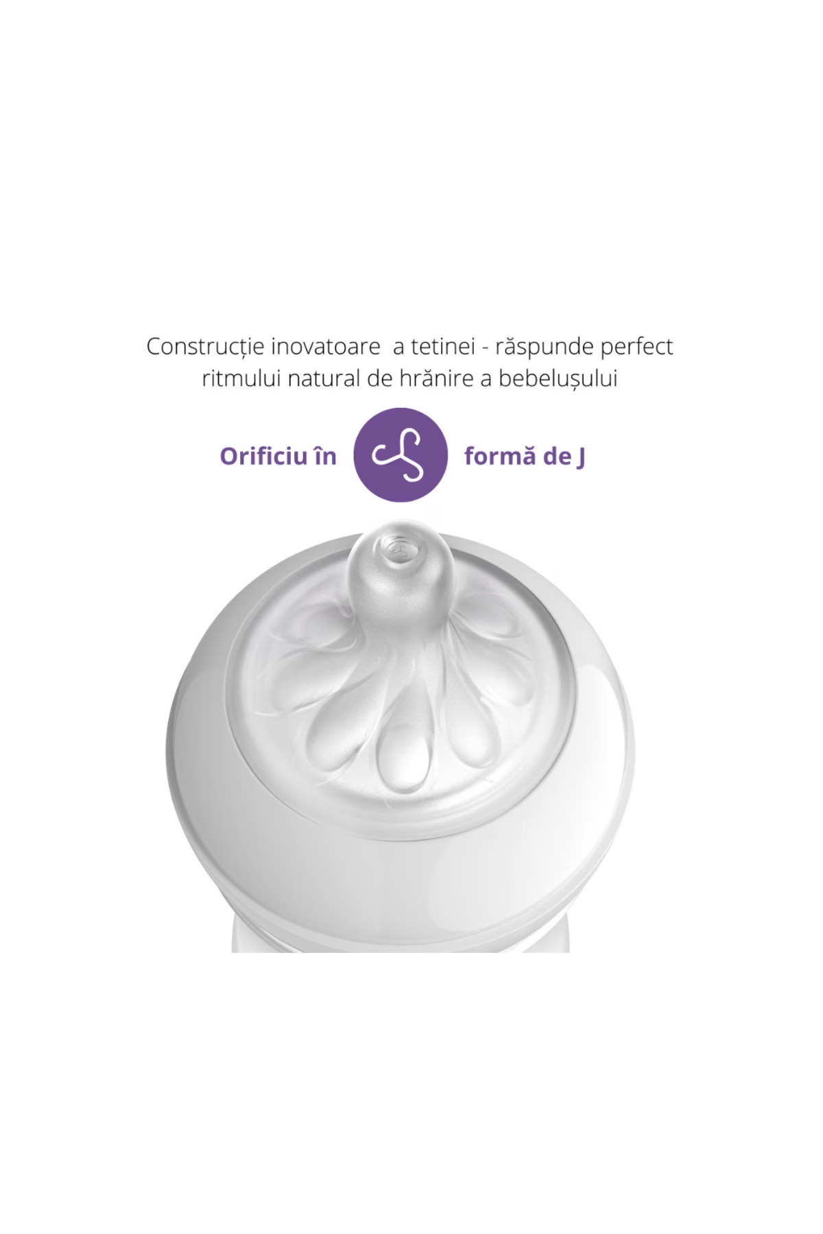 Philips Avent Cumisüveg készlet, Philips Avent, Natural Response, 2 db, Flow 5, 6 hónapos kortól, Átlátszó SCY965/02
