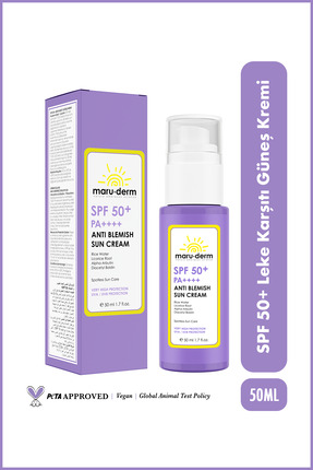 Maru.Derm Leke Karşıtı Güneş Kremi SPF 50+ PA++++ | Yeni Nesil Kore Filtreli ...