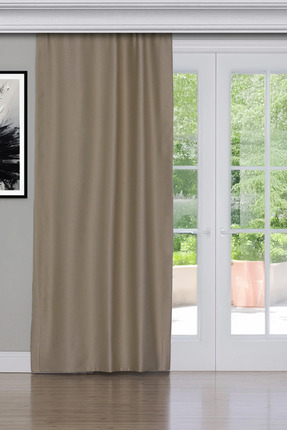 Gauze Fabric Design Blackout Fon Perde Açık Nohut Rengi Karartma Özellikli