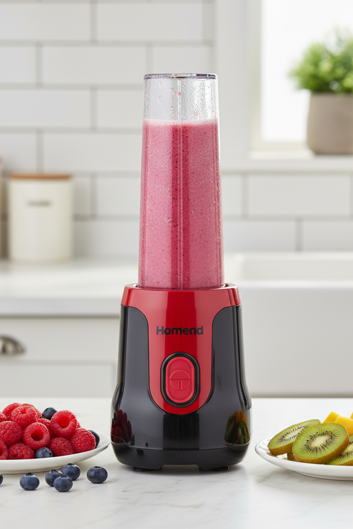 Homend Mixfresh 7026H Kişisel Smoothie Blender Siyah Kırmızı
