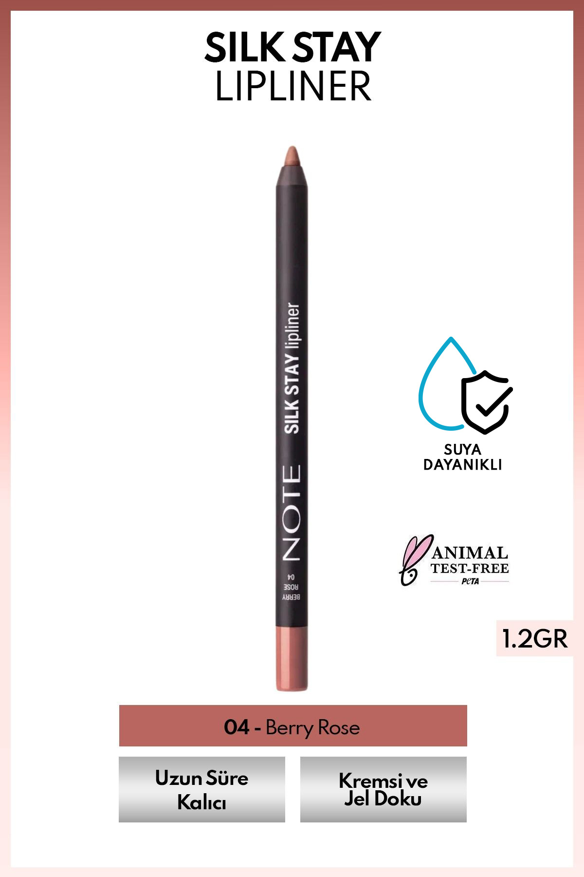 Note Cosmetics Silk Stay Lipliner Suya Dayanıklı İpeksi Dudak Kalemi - 04 Berry Rose - Nude - Fiyatı, Yorumları