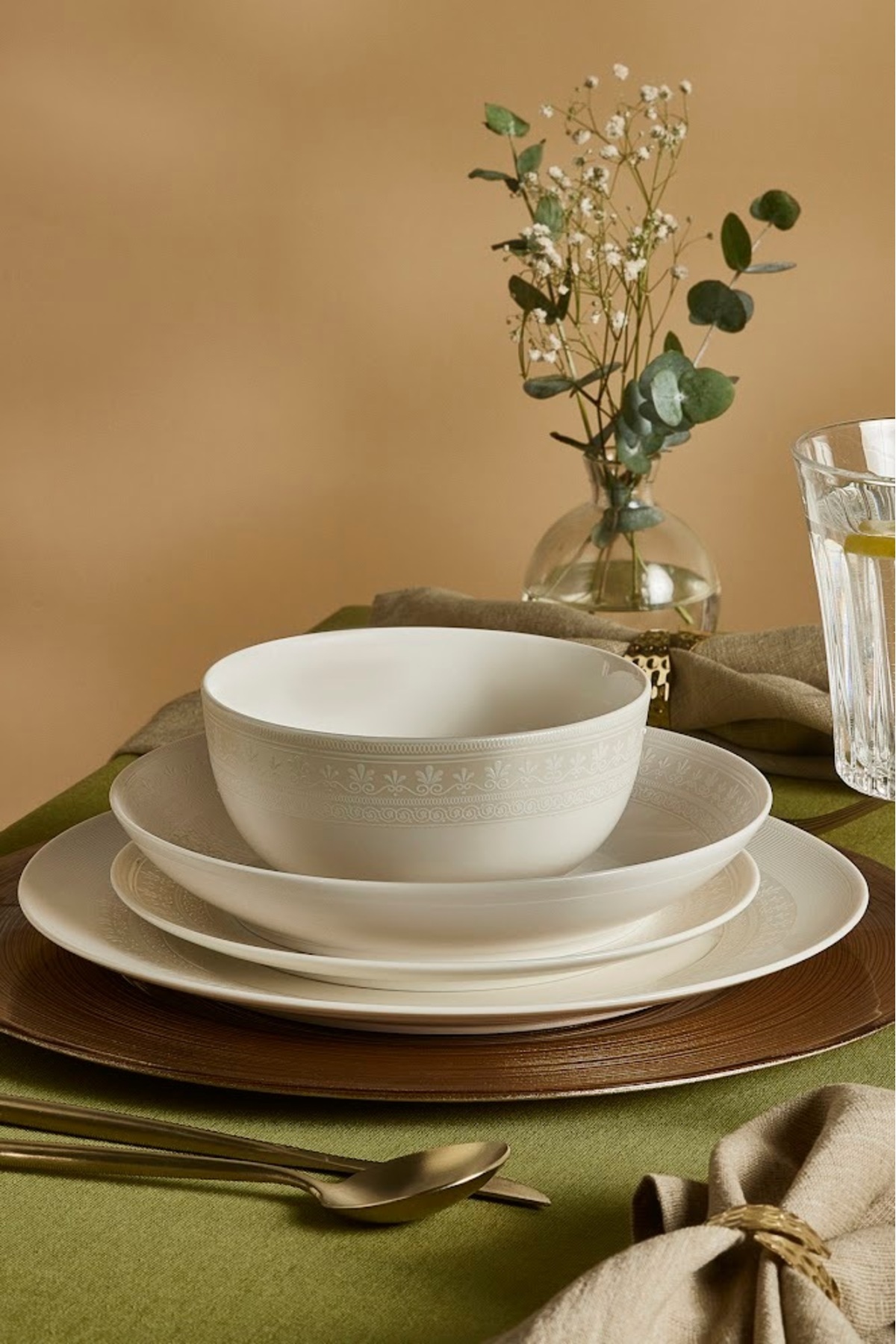 Karaca Forever Bone Artiste 53 Parça 12 Kişilik Yemek Takımı