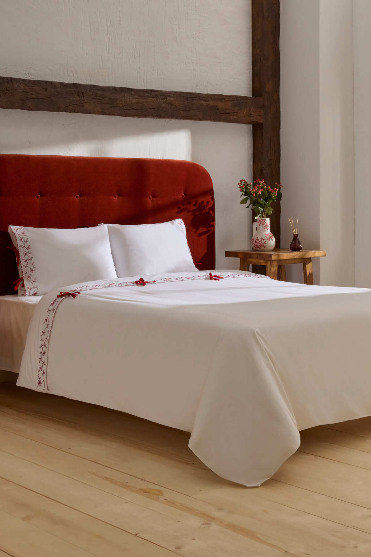 سرویس روتختی  سفید کاراجا هومKaraca Home | 1000252464 اورجینال - تصویر 9
