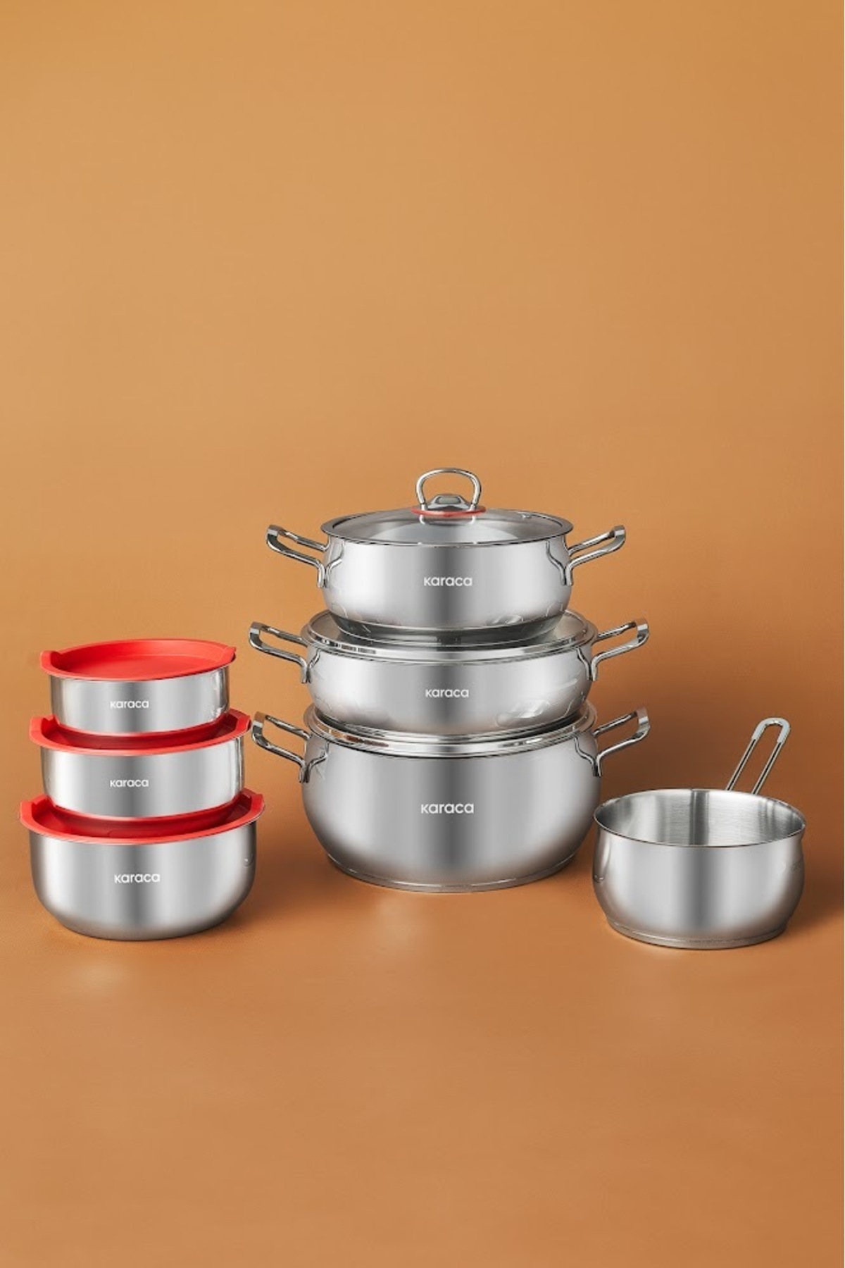 Karaca Pişir Sakla V2 13 Parça Indüksiyon Tabanlı Çelik Tencere Seti