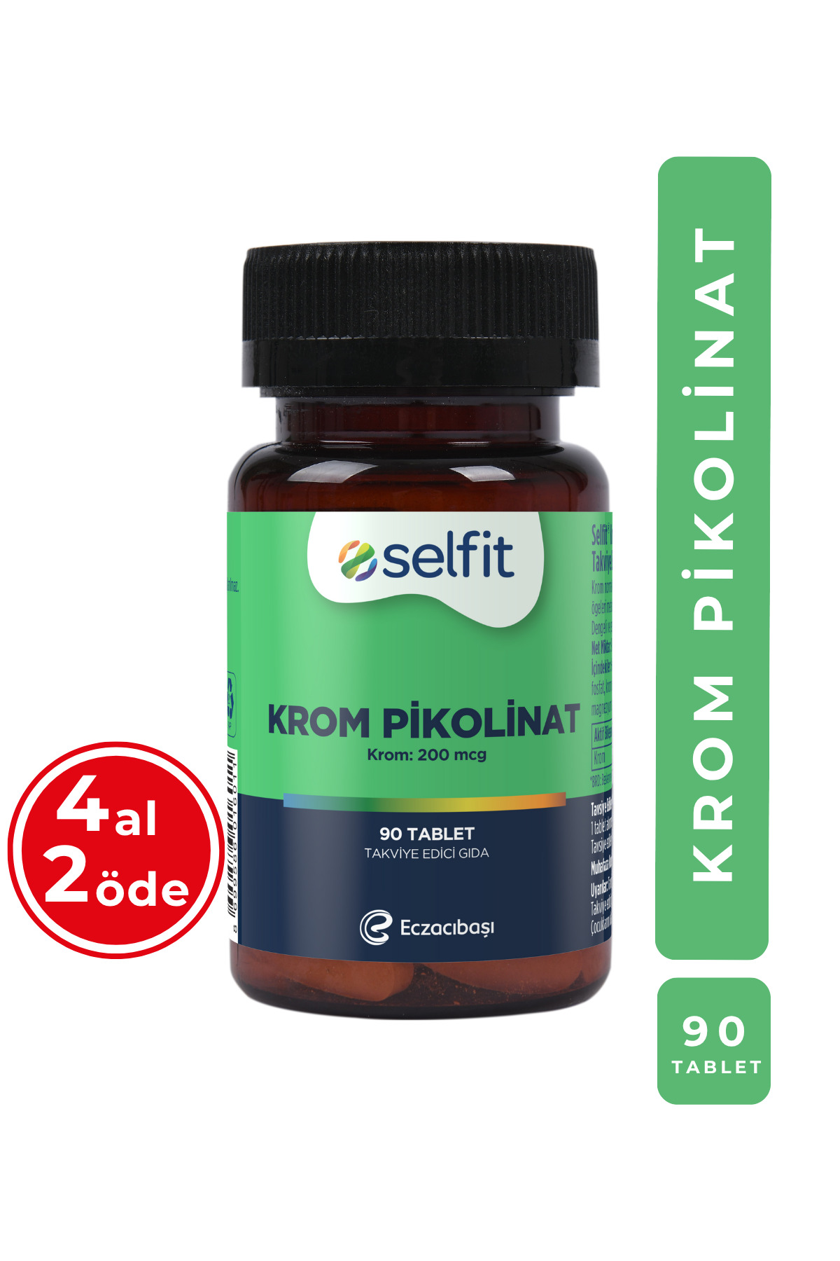 Selfit Krom Pikolinat 200 mcg - 90 Tablet