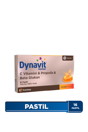 Dynavit Herbal C Vitamini, Propolis & Beta Glukan 16 Pastil-Bağışıklık C Vita...