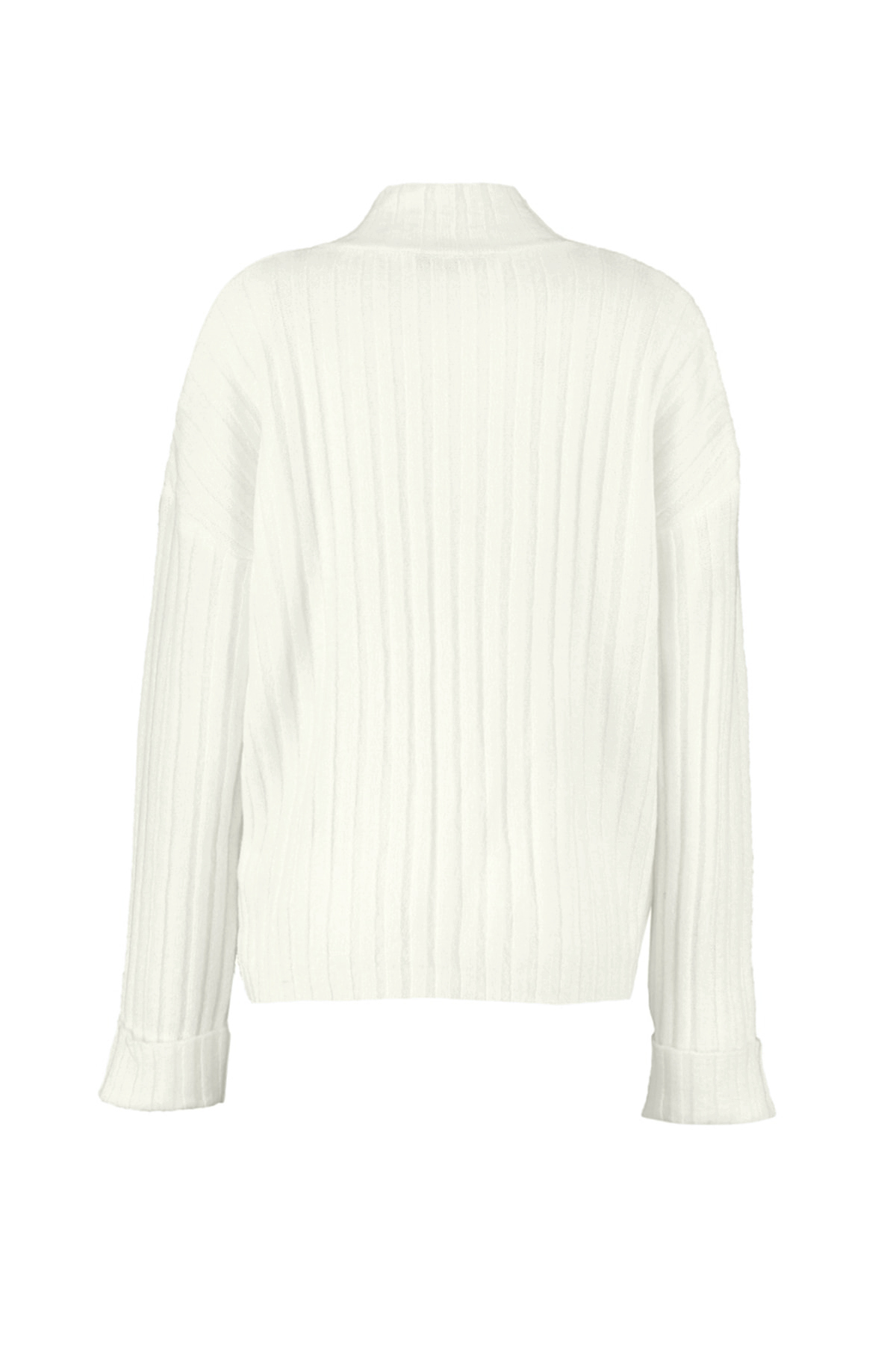 Trendyolmilla  Ekru Geniş Kalıp Yumuşak Dokulu Dik Yaka Triko Kazak TWOAW21KZ0783 - Görsel 9