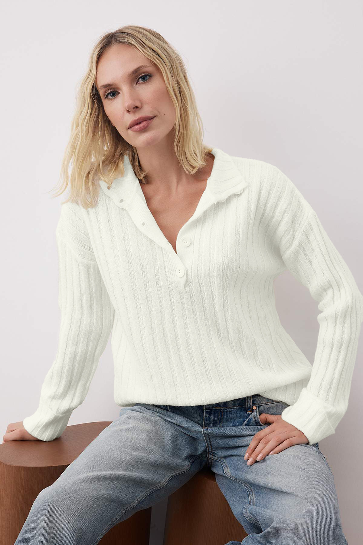 Trendyol Collection Ecru Guvence Tightening Belt Knitwear Sweater, MIĘKKI I D...