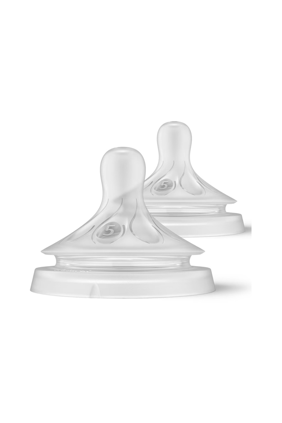 Philips Avent Cumisüveg készlet, Philips Avent, Natural Response, 2 db, Flow 5, 6 hónapos kortól, Átlátszó SCY965/02