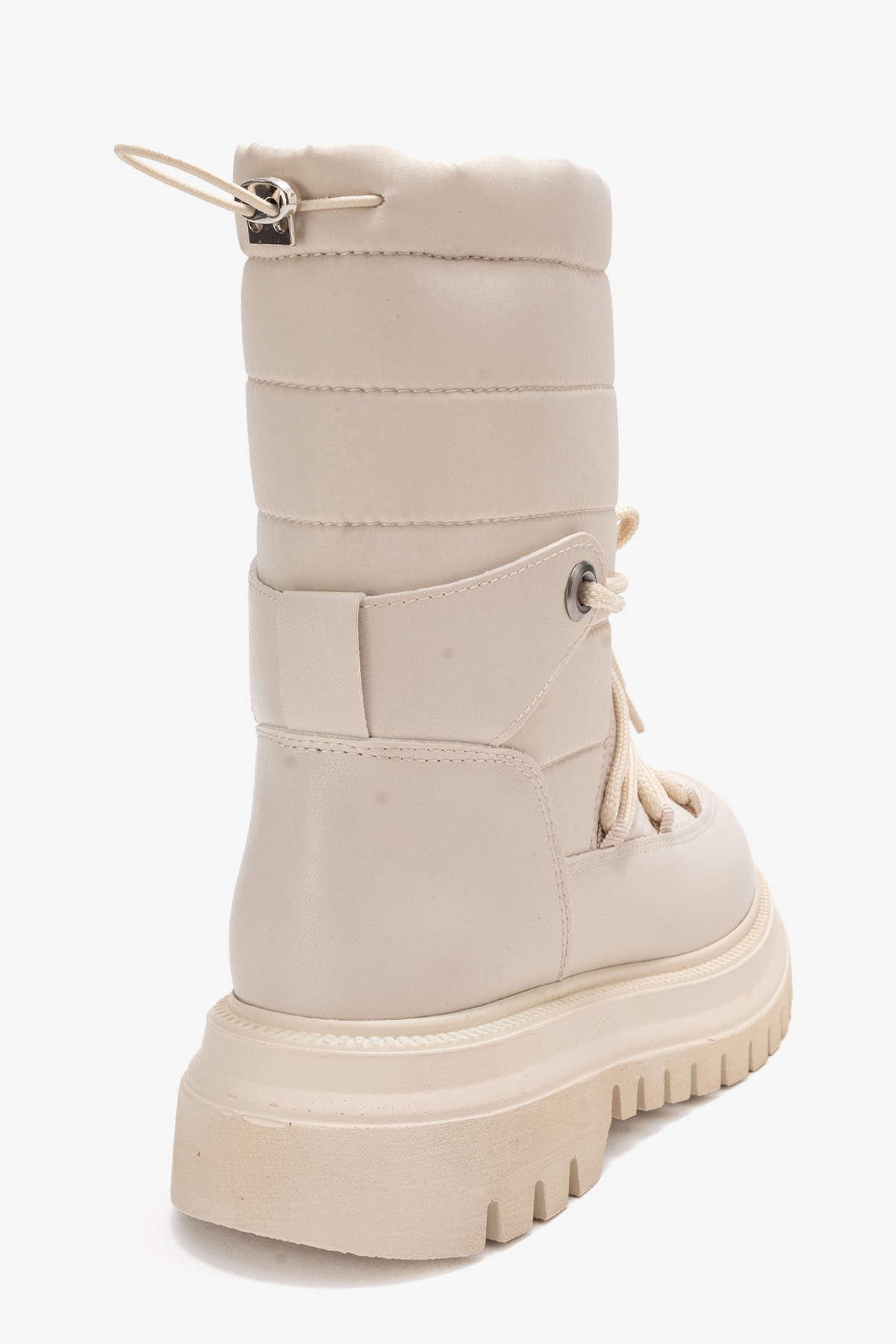 LuviShoes Weld Bej Cilt Kadın Kar Botu görsel 5