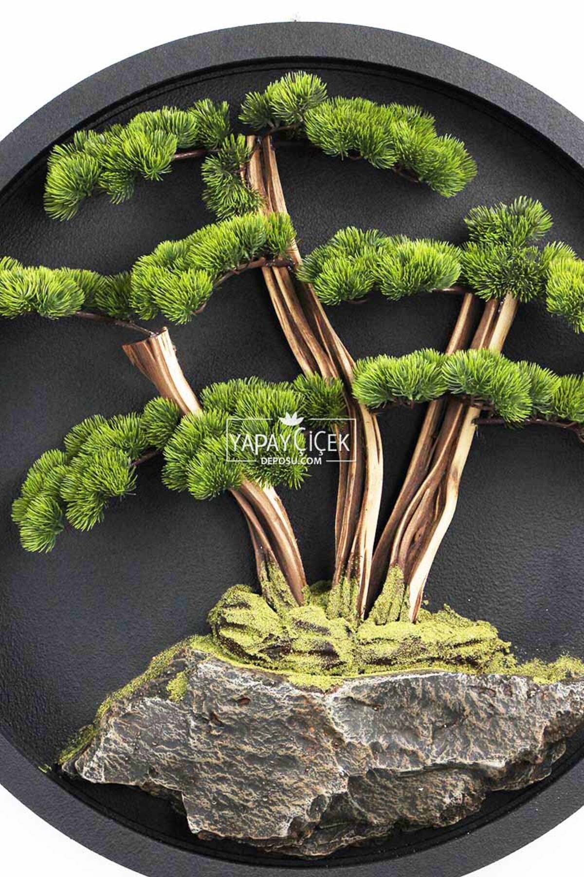 Yapay Çiçek Deposu Yapay Premium Hikari Bonsai Ağacı Tablo 90x90