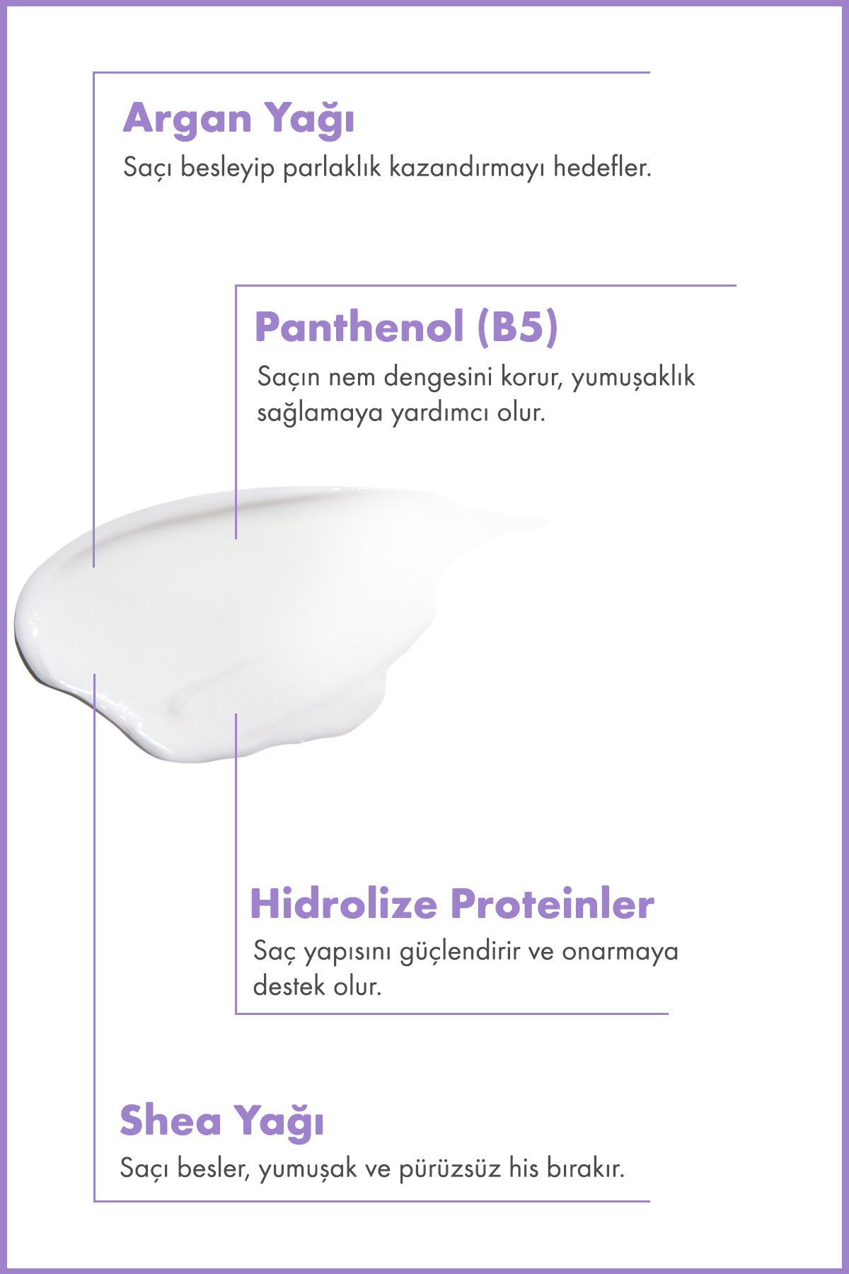 Saç Kremi | Saç Onarıcı Saç Kremi 300 ml | Yıpranmış Zayıf Saçlar | Vegan — 8682397031045 — تصویر 3 از 5