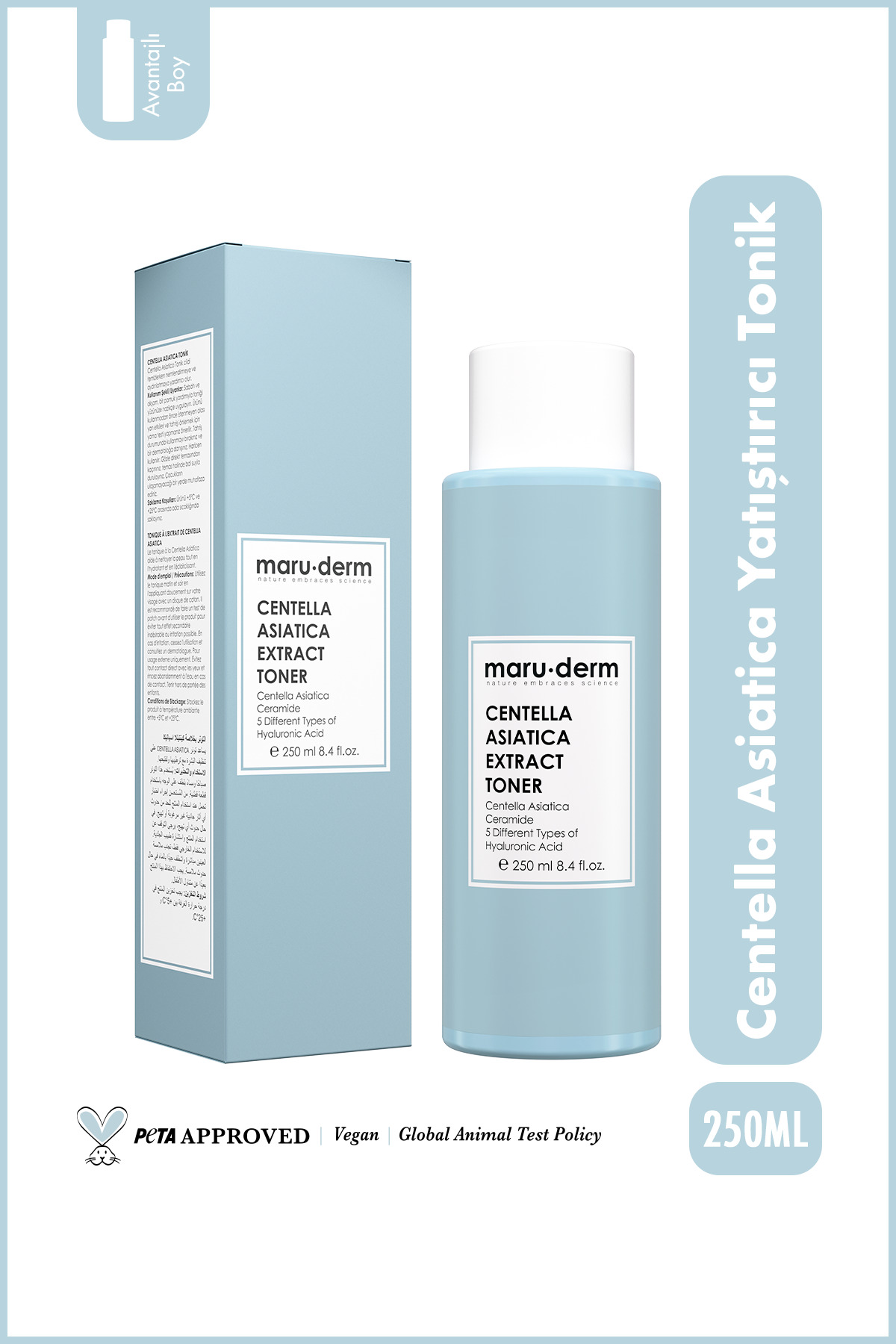 Maru.Derm Maruderm Centella Asiatica Yatıştırıcı & Ceramide Nemlendirici Cica Tonik 250 ml
