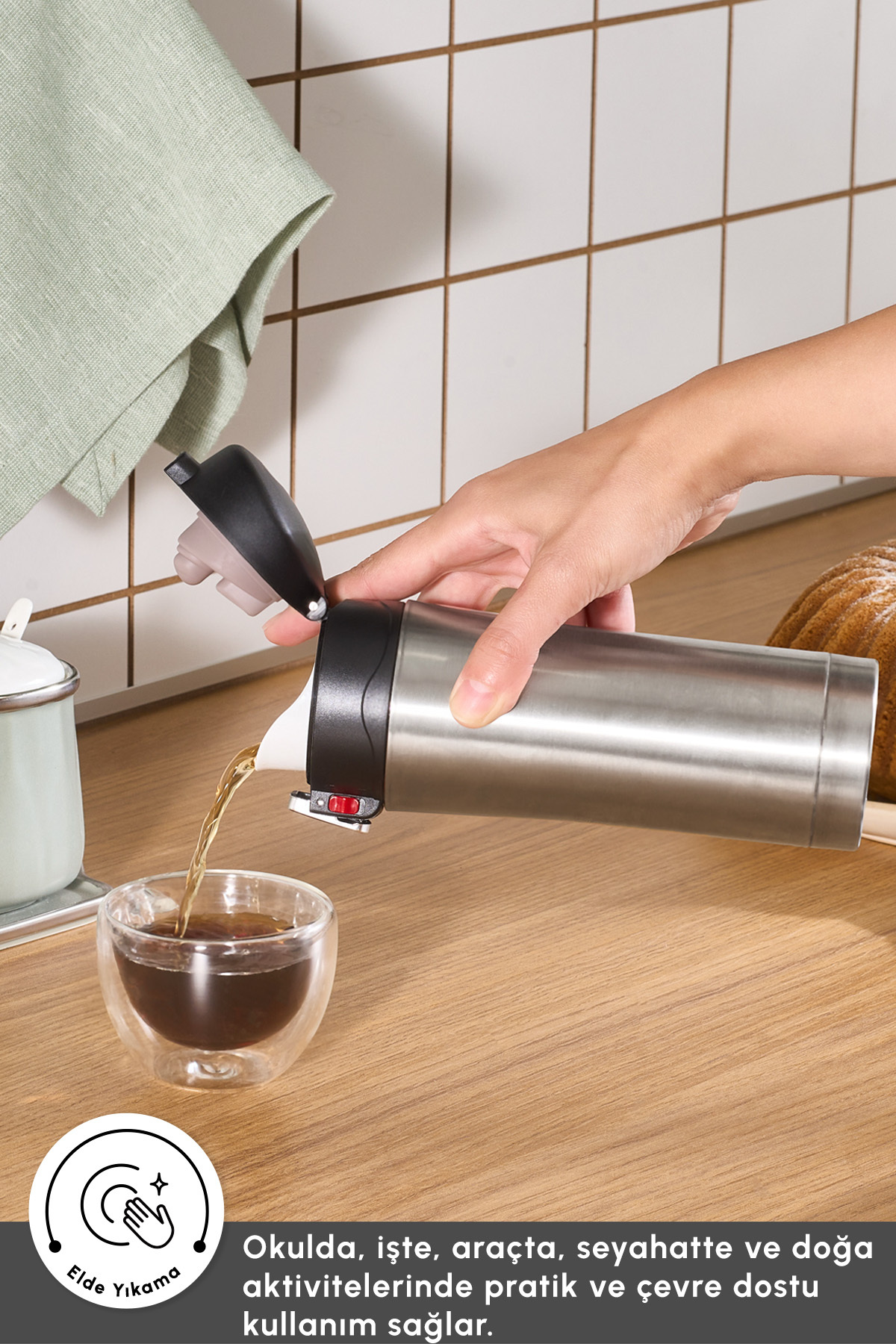 فلاسک  خاکستری کاراجاKaraca | 1.00019E+12 اورجینال - تصویر 4