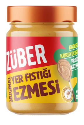 Züber Original Fıstık Ezmesi (Bal İlaveli) 315 gr x 1 Adet (Kış Temalı Özel S...