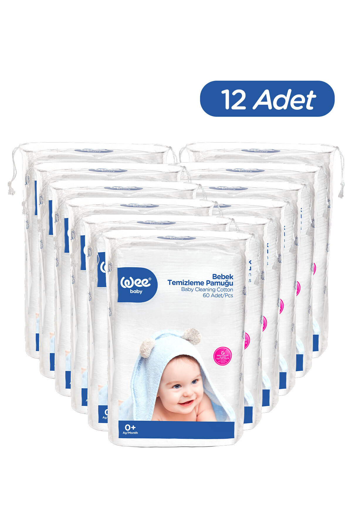 Wee Baby Bebek Temizleme Pamuğu Seti (60x12 720 Adet)