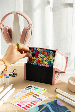 PAPERORA 48'li Çift Uçlu Alkol Bazlı Marker Kalem Seti – Fine + Chisel